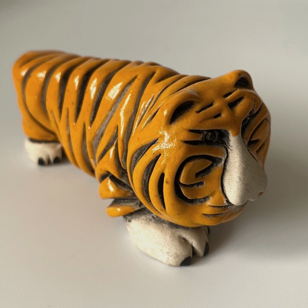 Artesania Rinconada Tiger Figurine Collectible 1990s Vintage